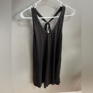 Black Sleeveless Tie-Back coverup